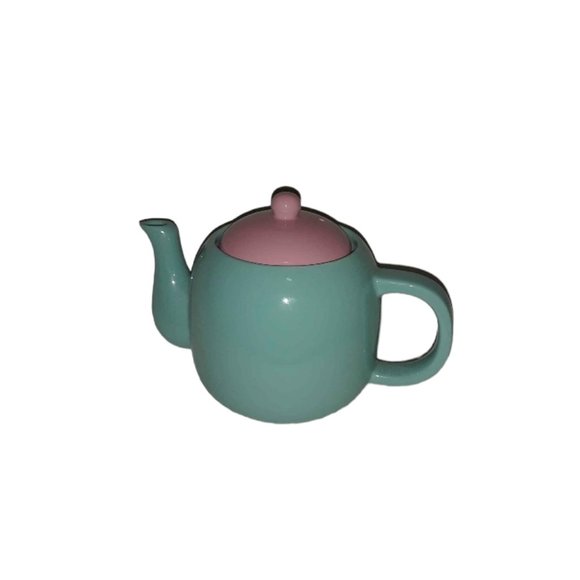 Pottery Barn Dining Vintage Pottery Barn Teapot Turquoise And Pink Poshmark
